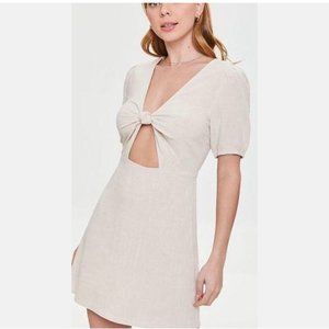 NWT! Sz S Forever 21 Adorable Beige Dress Cut Out Style